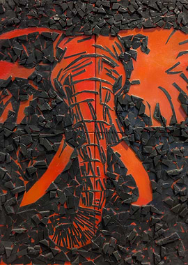 Mosaic Elephant Art