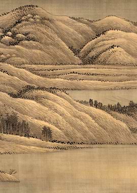 Chinese Mountains Landscape Painting Wang Hui