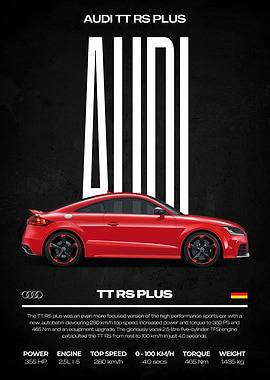 Audi TT RS Plus Car Poster