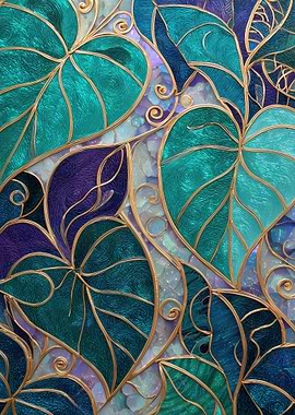 Stained Glass Leaves