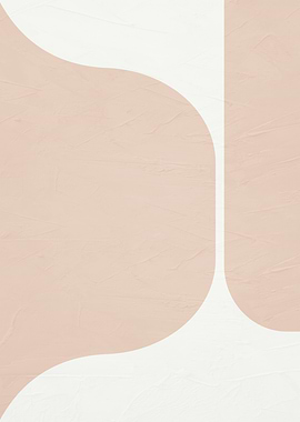 Abstract Beige and White Shapes