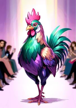 Rooster on the Runway