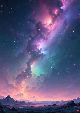 Nebula Sky Landscape