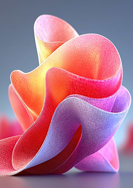 Abstract Colorful Ribbon Swirl