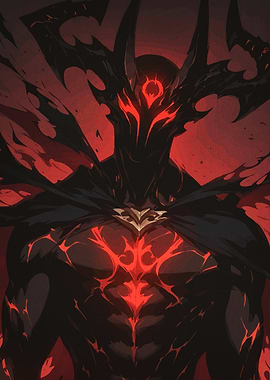 Dark Demon with Red Accents