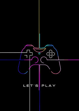 Neon Gaming Controller