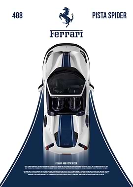 Ferrari 488 Pista Spider Top View