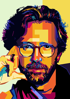 Eric Clapton Style Pop Art WPAP