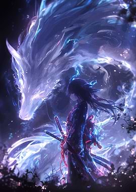 Anime Girl with Dragon Spirit