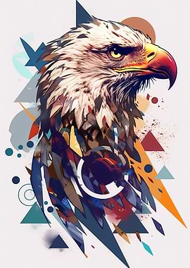 Geometric Eagle Portrait