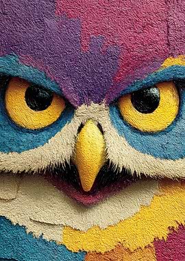 Colorful Owl Portrait