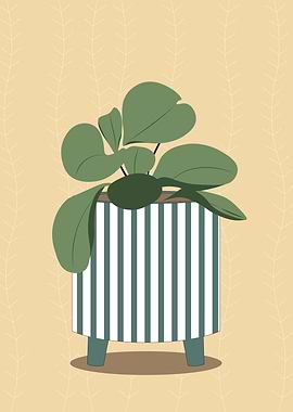Potted Plant Illustration