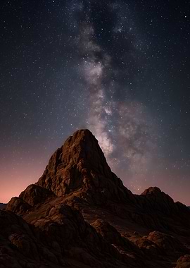 Mountain under the Milky Way