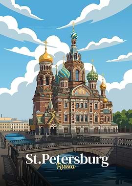 St. Petersburg, Russia Illustration