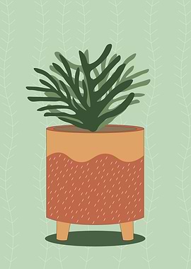 Potted Plant Illustration