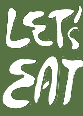 Let's Eat Text Art
