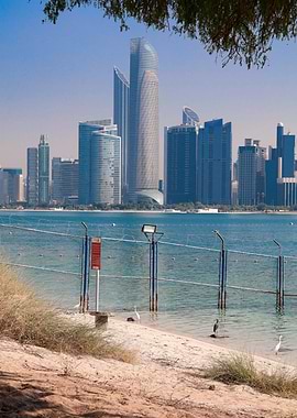 Abu Dhabi Skyline from the Beach