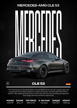 Mercedes-AMG CLE 53 Car Poster