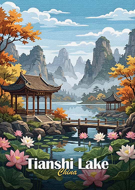 Tianshi Lake China Landscape