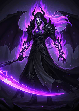 Dark Reaper with Purple Scythe