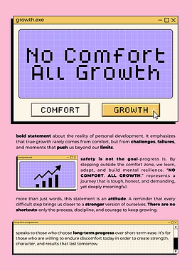 No Comfort All Growth Motivation