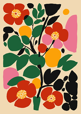 Abstract Floral Still Life