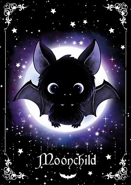 Moonchild Cute Kawaii Bat Lucius Illustration