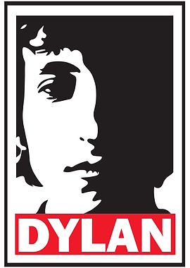 Bob Dylan Portrait Black White Red