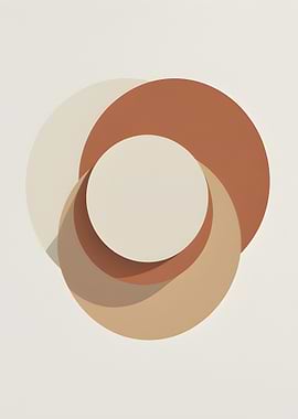 Abstract Circles Interlocking Geometric Design