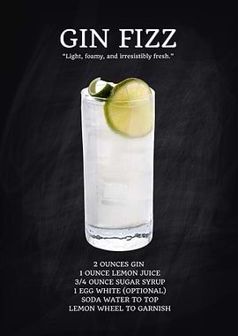 Gin Fizz Cocktail Recipe