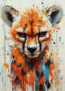 Abstract Cheetah Portrait