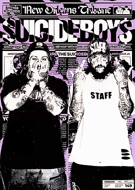 Suicideboys Newspaper Style Art