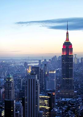 New York City Skyline at Dusk