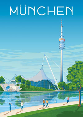München Germany Travel Art Prinr