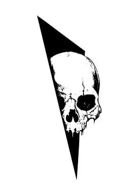 Skull and Triangle Black and White