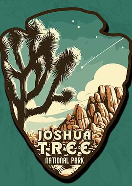 Vintage Joshua Tree National Park, Retro US national park