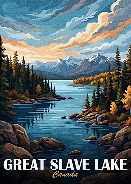 Great Slave Lake Canada Landscape Poster