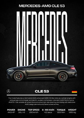 Mercedes-AMG CLE 53 Car Poster