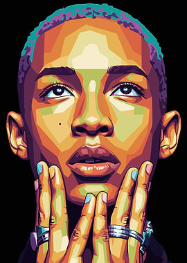 Jaden Smith Colorful Portrait