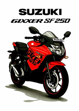 Suzuki Gixxer SF 250 Motorcycle Illustration