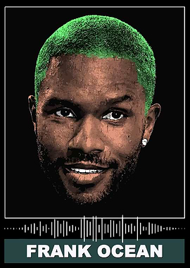 Frank Ocean Portrait with Green Hair