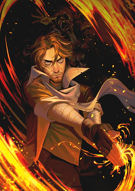 Fiery Hero Portrait in the mighty nein