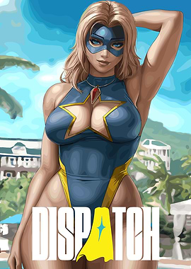Dispatch Superheroine in Tropical Setting