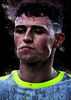 Foden Portrait with Abstract Background