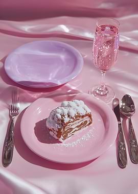 Pink Dessert Still Life