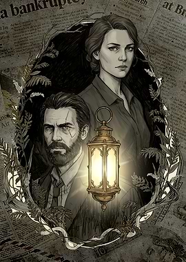 Detective Duo with Lantern Portrait