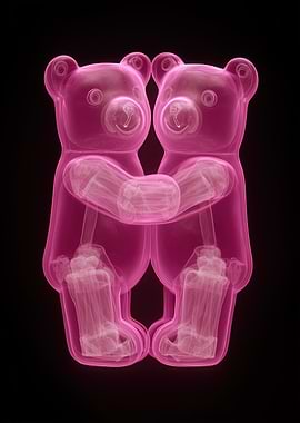 X-Ray Gummy Bears Hugging