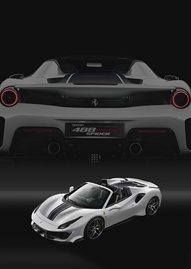 Ferrari 488 Pista Spider: White Elegance