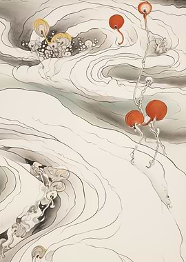 Abstract Japanese landscape