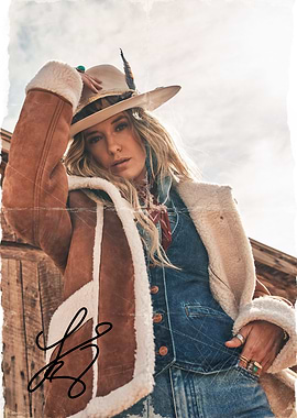 Lainey Wilson in Denim and Suede